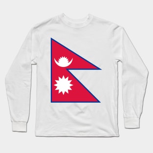 Flag of Nepal Long Sleeve T-Shirt